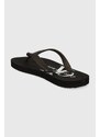 Žabky Calvin Klein Jeans BEACH SANDAL MONOLOGO TPU dámské, černá barva, na plochém podpatku, YW0YW01246