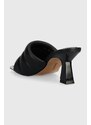 Pantofle Dkny KADY dámské, černá barva, na podpatku, K1462882