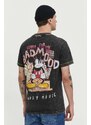 Bavlněné tričko Desigual x Disney MICKEY BAD MOOD černá barva, 24SMTK29