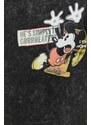 Bavlněné tričko Desigual x Disney MICKEY BAD MOOD černá barva, 24SMTK29