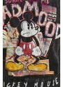 Bavlněné tričko Desigual x Disney MICKEY BAD MOOD černá barva, 24SMTK29