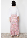 Trendyol Multi Color Floral Pattern Woven Skirt