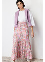 Trendyol Multi Color Floral Pattern Woven Skirt