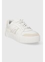 Kožené sneakers boty Lacoste L002 Evo Logo Tongue Leather bílá barva, 47SFA0055