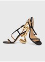 Kožené sandály JW Anderson Bubble Heel černá barva, ANW42050A