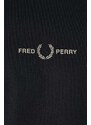 Bavlněné tričko Fred Perry Graphic Print T-Shirt černá barva, s aplikací, M7786.102