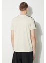 Bavlněné tričko Fred Perry Contrast Tape Ringer T-Shirt béžová barva, s aplikací, M4613.V57