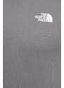 Bavlněné tričko The North Face M S/S Redbox Tee šedá barva, s potiskem, NF0A87NP0UZ1
