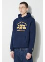 Mikina adidas Originals GRF Hoodie pánská, tmavomodrá barva, s kapucí, s potiskem, IS1419