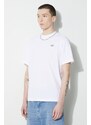 Bavlněné tričko New Balance Small Logo bílá barva, s aplikací, MT41509WT