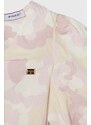 Dětské bavlněné šaty Pinko Up béžová barva, midi