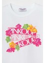 Dětské bavlněné tričko Pinko Up bílá barva