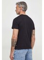 Bavlněné tričko Guess IRIDESCENT černá barva, s potiskem, M4GI47 K9RM1