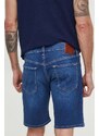 Džínové šortky Pepe Jeans pánské, tmavomodrá barva