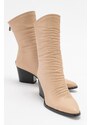 LuviShoes LAVAL Women's Beige Skin Boots