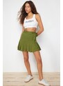 Trendyol Khaki Belt Detachable Viscose Woven Shorts Skirt