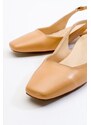 LuviShoes State Women's Dark Beige Skin Heels Shoes