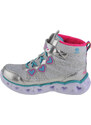 STŘÍBRNÉ DÍVČÍ SVÍTÍCÍ TENISKY SKECHERS SWEETHEART LIGHTS - SWEET STYLING Stříbrná