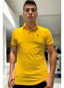 T8586 DEWBERRY MEN'S POLO NECK T-SHIRT-PLAIN YELLOW