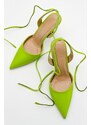 LuviShoes Bonje Green Women's Heeled Shoes