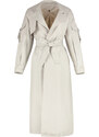 Trendyol Stone Oversize Wide Cut Belted Trench Coat