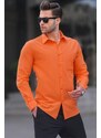 Madmext Orange Regular Fit Men's Shirt 5592