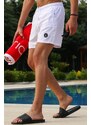 Madmext White Basic Swim Shorts 4262