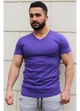 Madmext Plain Basic Purple T-Shirt 3005