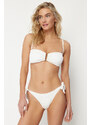 Trendyol Bridal Ecru Strapless Accessory Textured Regular Bikini Set
