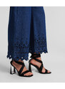 DŽÍNY KARL LAGERFELD EMBROIDERED DENIM CULOTTES