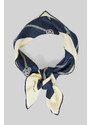 ŠÁTEK GANT MONOGRAM STRIPED SILK SCARF modrá None