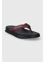 Žabky Tommy Hilfiger DUAL DENSITY TOE BEACH SANDAL pánské, tmavomodrá barva, FM0FM05015