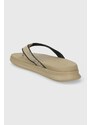 Žabky Tommy Hilfiger DUAL DENSITY TOE BEACH SANDAL pánské, béžová barva, FM0FM05015