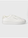 Kožené sneakers boty Tommy Hilfiger TH COURT LEATHER bílá barva, FM0FM04971