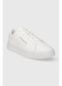 Kožené sneakers boty Tommy Hilfiger TH COURT LEATHER bílá barva, FM0FM04971