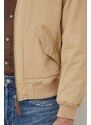 Bavlněná bunda Pepe Jeans béžová barva