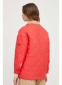Oboustranná bunda Pepe Jeans dámská, červená barva, přechodná