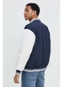 Bomber bunda Tommy Jeans tmavomodrá barva, zimní, oversize