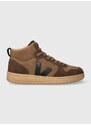 Semišové sneakers boty Veja V-15 Suede hnědá barva, VQ0303310A