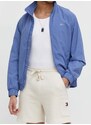 Bavlněné šortky Tommy Jeans béžová barva