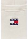 Bavlněné šortky Tommy Jeans béžová barva