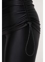 Kraťasy adidas by Stella McCartney dámské, černá barva, hladké, high waist, IN3647