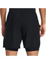 Šortky s podšívkou Under Armour UA LAUNCH 7'' 2-IN-1 SHORTS-BLK 1382641-001