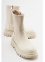 LuviShoes ALIAS Women's Beige Scuba Boots