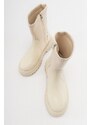 LuviShoes ALIAS Women's Beige Scuba Boots