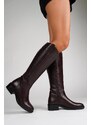 LuviShoes Acro Brown Skin Genuine Leather Women's Boots.