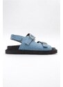LuviShoes HERMOSA Blue Women's Jeans Sandals