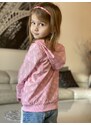 Dívčí šusťáková bunda GUESS, světle růžová MACRO