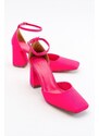 LuviShoes Women's Bowl Fuchsia Heeled Shoes