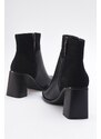 LuviShoes ROPA Women's Black Heeled Boots